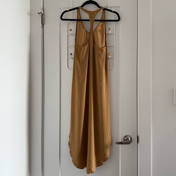 Aritzia Wilfred golden yellow Colonne midi racer back tank dress - size XS - Picture 7 of 8